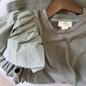 Maeve Anthropologie Puff Sleeve T Shirt, S